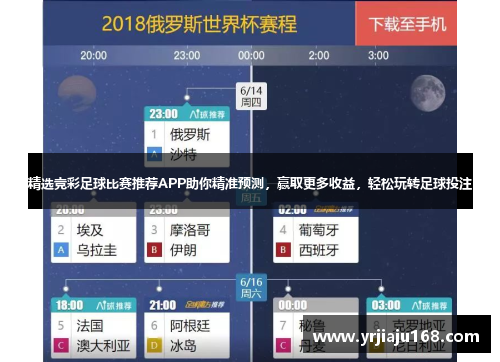 精选竞彩足球比赛推荐APP助你精准预测，赢取更多收益，轻松玩转足球投注